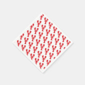 Rode Kreeft Patroon Kuststrand Ocean Fun Servet (Hoek)