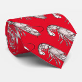 rode kreeft stropdas (Opgerold)