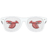 Rode kreeft volwassen partij. retro zonnebril (Voorkant)