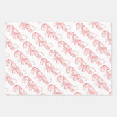  rode kreeft - waterverf inpakpapier vel (Voorkant)