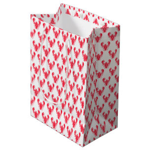 Rode kreeft zeevruchten Maine Preppy Beach Medium Cadeauzakje