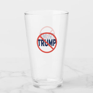 Rode Kring Geen teken Anti-Trump Politieke Opinie Glas