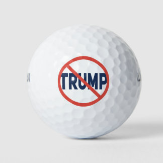 Rode Kring Geen teken Anti-Trump Politieke Opinie Golfballen
