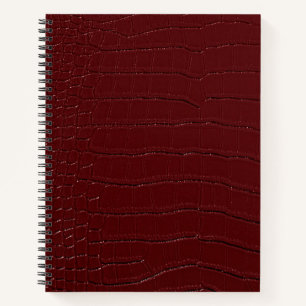 Rode krokodil huid print gelakt notitieboek