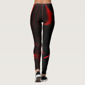 Rode krommen of golvingen in het rood donkerste. leggings (Achterkant)