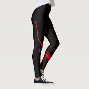 Rode krommen of golvingen in het rood donkerste. leggings