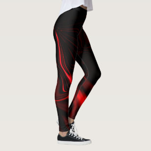 Rode krommen of golvingen op een donkere achtergro leggings