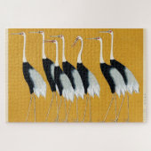 Rode kroonkranen van Ogata Korin houtsnede Legpuzzel (Horizontaal)