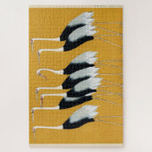 Rode kroonkranen van Ogata Korin houtsnede Legpuzzel (Verticaal)