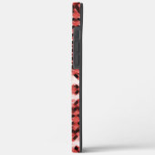 Rode kruidachtige strepen met gradiënt of gepolijs Case-Mate iPhone case (Achterkant / Links)