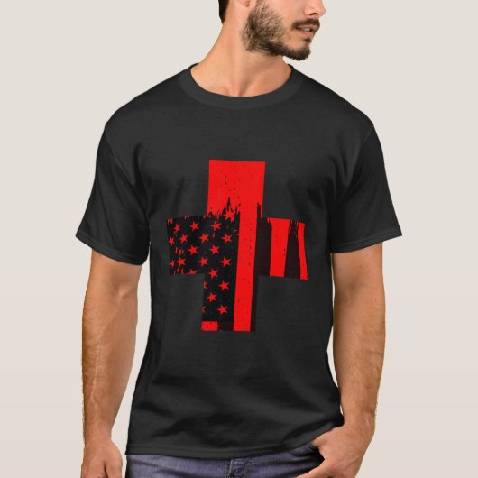 Rode Kruis Amerikaanse T-shirt (Voorkant)