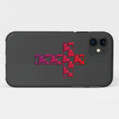 Rode Kruis gevuld met harten Case-Mate iPhone Case (Achterkant (horizontaal))