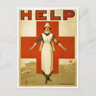 Rode Kruis Hulp Advertisatie Wereldoorlog 2 Briefkaart