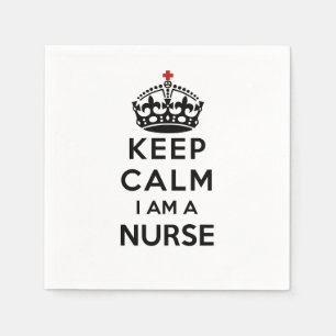 rode kruis kroon Keep Calm Ik ben een verpleegster Servetten