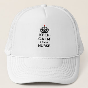 rode kruis kroon Keep Calm Ik ben een verpleegster Trucker Pet