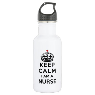 rode kruis kroon Keep Calm Ik ben een verpleegster Waterfles