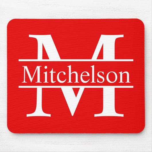 Rode Kruisbalk LR Monogram Muismat (Voorkant)