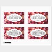 Rode kruisbessenjam of conserveren label sticker (Vel)