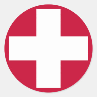 Rode Kruisproducten en -Design! Ronde Sticker