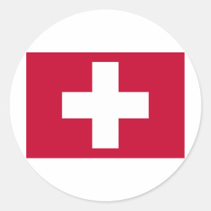 Rode Kruisproducten en -Design! Ronde Sticker