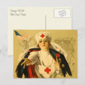 Rode Kruisverpleegster Briefkaart (Voorkant / Achterkant)