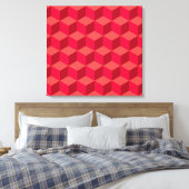 Rode kubben canvas afdruk (Insitu (Slaapkamer))