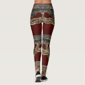 Rode Kuchi Tribal Pattern Leggings (Achterkant)