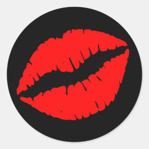 Rode Kus Ronde Sticker