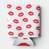 Rode kussen gepersonaliseerde bruiloft blikjeskoeler (Achterkant)