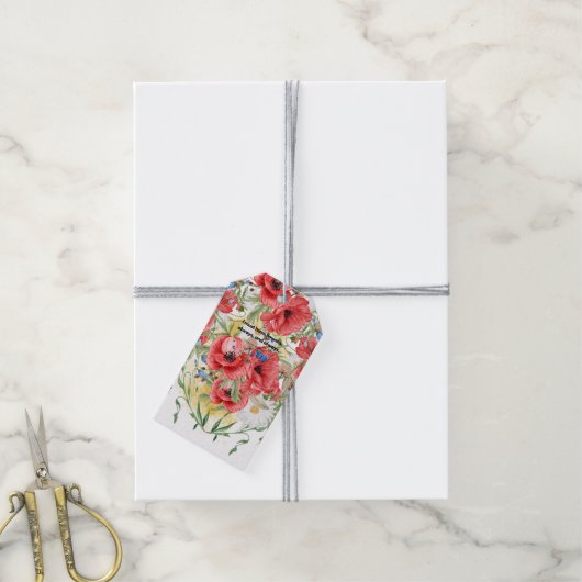 Rode Labels met blote cadeaus Cadeaulabel (Met Touw)