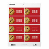Rode  labels voor Stickers van het honkbalteam (Full Sheet)