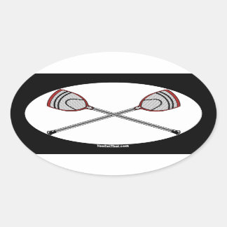 Rode Lacrosse Goalie Sticks Ovale Sticker