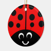 rode ladybug keramisch ornament (Links)