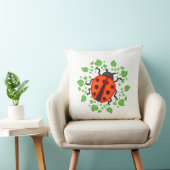Rode ladybug kussen (Stoel)