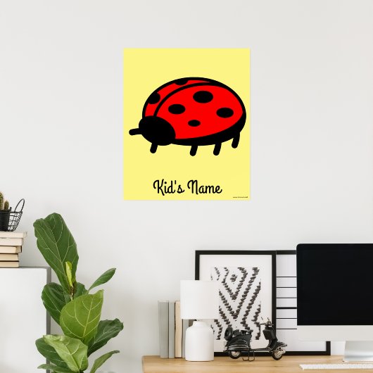 Rode ladybug poster (Thuiskantoor)