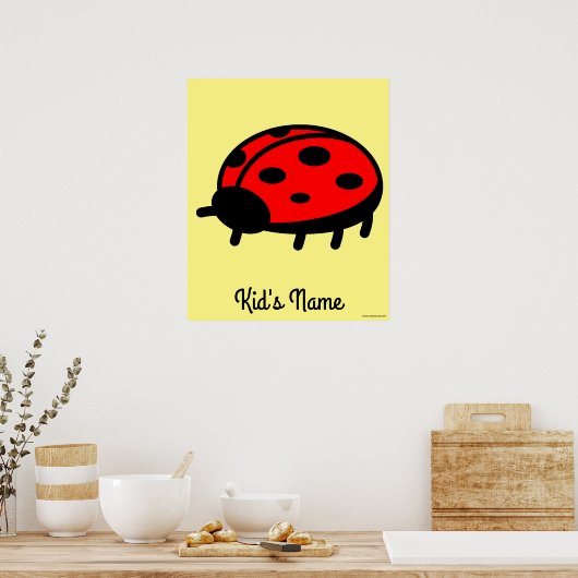 Rode ladybug poster (Keuken)