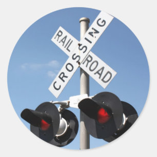 Rode lampjes ronde sticker
