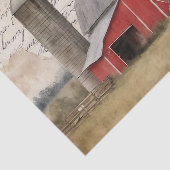 Rode landelijke schuur tissuepapier (Detail)