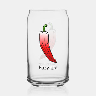Rode Lange Zoete Paprika Blikvorm Glas