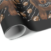 Rode langharige doxies cadeaupapier (Rol Hoek)