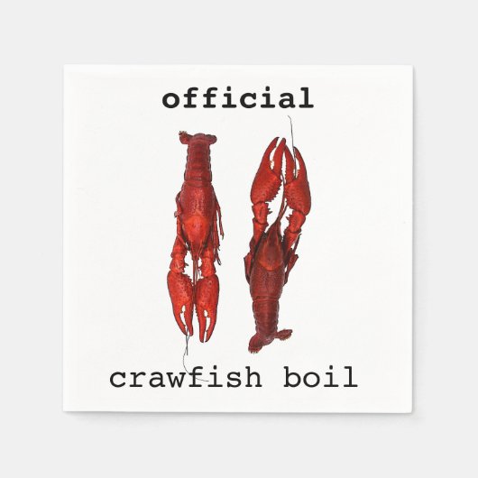 Rode langoesten - langoesten koken servet (Voorkant)