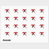 Rode lanthisterkorps - Rage Jump 1 Ronde Sticker (Vel)