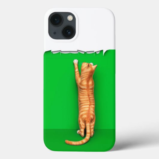 Rode lapjeskat scheurt papieren Case-Mate iPhone h Case (Achterkant)