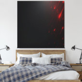 Rode Laser Regen Canvas Afdruk (Insitu (Slaapkamer))