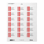 Rode Lattice Aangepast Avery Label (Full Sheet)