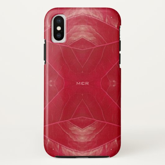 Rode leerlook Case-Mate iPhone case (Achterkant)