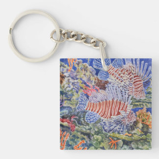 Rode Leeuwvis Sleutelhanger