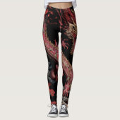 RODE LEGGINGS DRAGEN (Voorkant)
