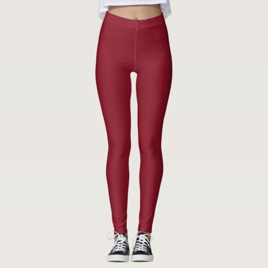 Rode leggings, yoghagenbroek, actieve kleding leggings (Voorkant)