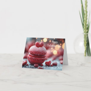 Rode lekkere Macaron Valentijns Groet Feestdagen Kaart